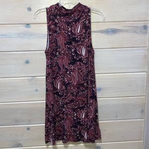 Hi neck soft and sexy paisley midi dress